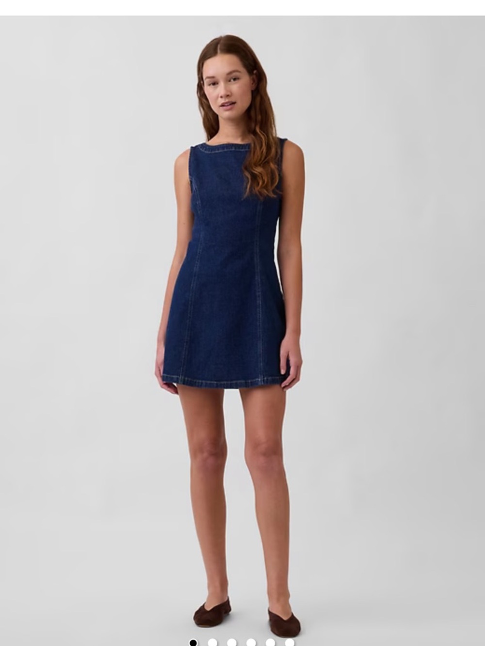 Gap denim boatneck mini dress